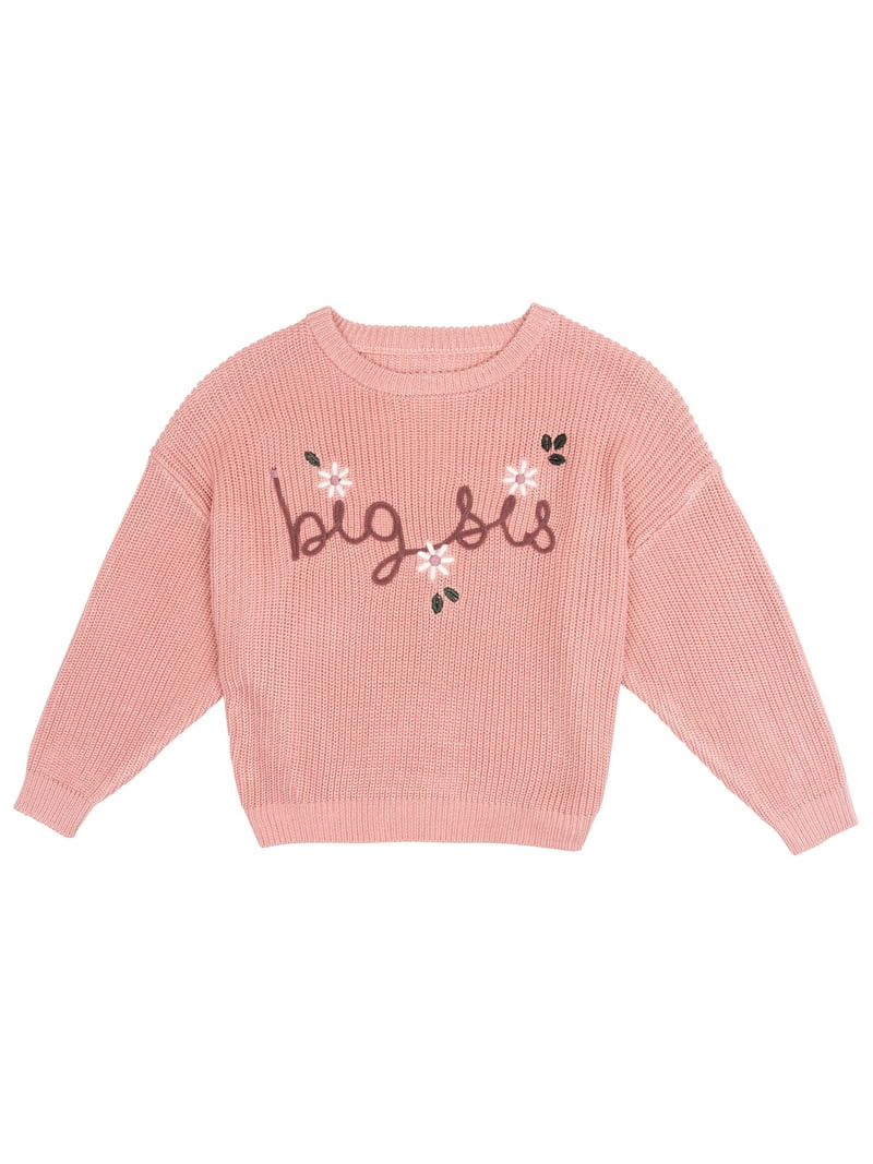 Modern Moments by Gerber Toddler Girl Sibling Matching Sweater, Sizes 12 Months - 5T - Walmart.co... | Walmart (US)