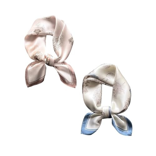 FONYVE 2 PCS Silk Scarfs for Women Lightweight Fashion Headscarf Satin Hair Wrap for Sleeping 27.5 inches | Amazon (US)