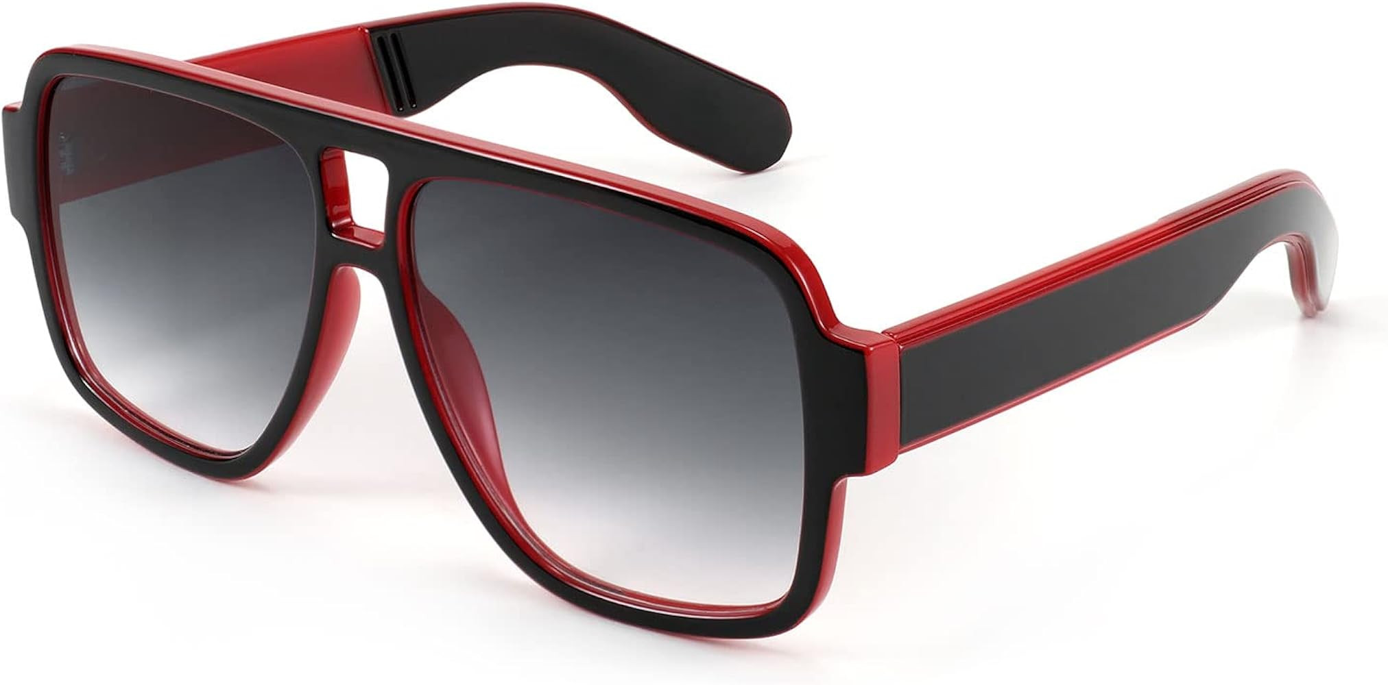 Karsaer Retro 70s Inspired Aviator Eyewear for Men and Women, Double Bridge Square Frame, Bold Pi... | Amazon (US)