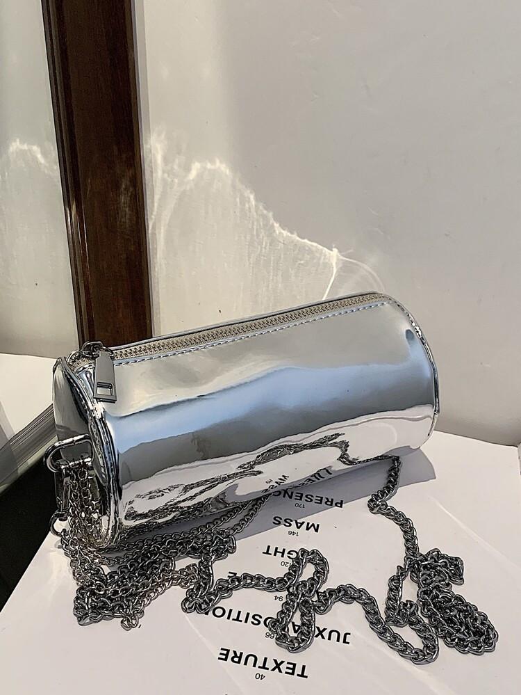 Mini Metallic Chain Bucket Bag | SHEIN