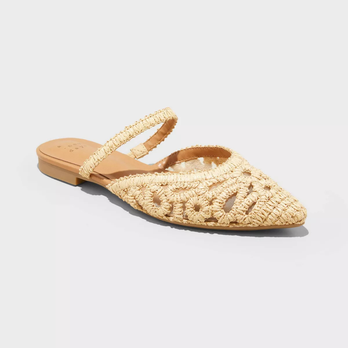 Women's Vienna Raffia Woven Mule Flats - A New Day™ Tan | Target