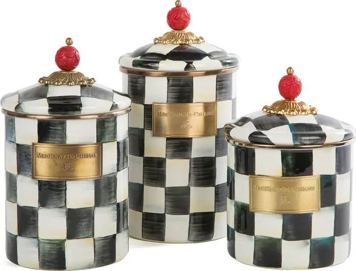 Courtly Check Set of 3 Canisters | Nordstrom