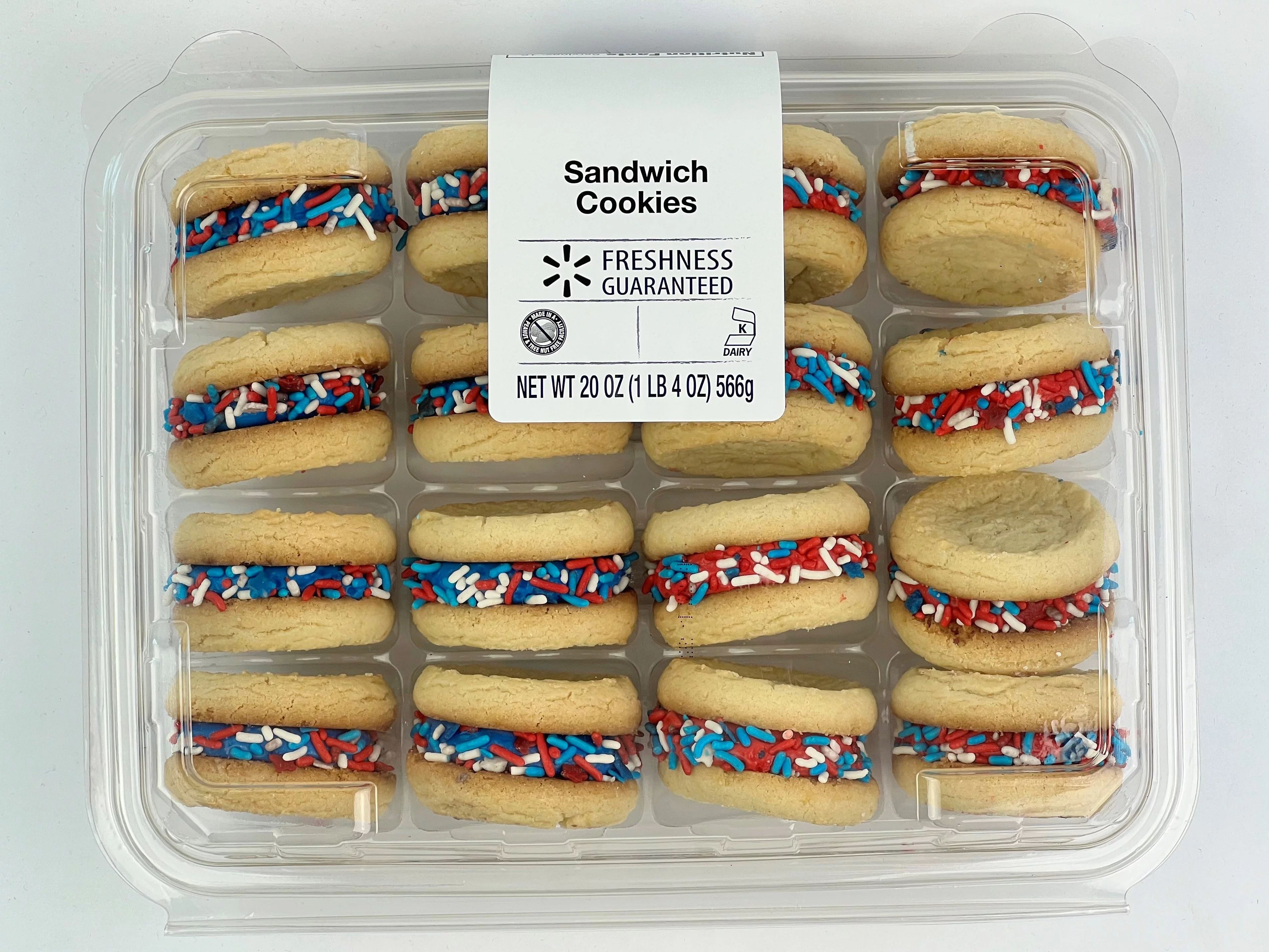 FG Red White Blue Sprinkle Sandwich Cookies 20oz | Walmart (US)