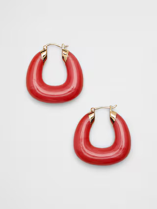 Resin Chunky Hoop Earrings | Banana Republic Factory