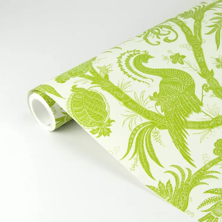 Brewster Pear Balinese Peacock Scalamandre Self Adhesive Wallpaper | Target