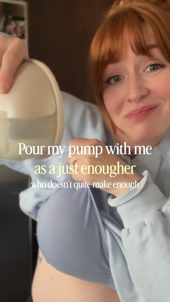 Afternoon pump tax! 

Sometimes the milk makers do be surprising me though?! 

This day total was 9oz. 

My avg daily output is probably 8-10oz. I used to pump 3x a day but realized I was really dang miserable, not getting anymore milk than I did pumping twice a day and the stress of juggling that many sessions was actually insane. So we absolutely stopped that nonsense. 

So now, I pump around 10:30am and 2:30/3pm - for some reason, I get the most around these times! 

#pumpingmom #workingmom #breastfeeding #pumpandpour #pumpingjourney