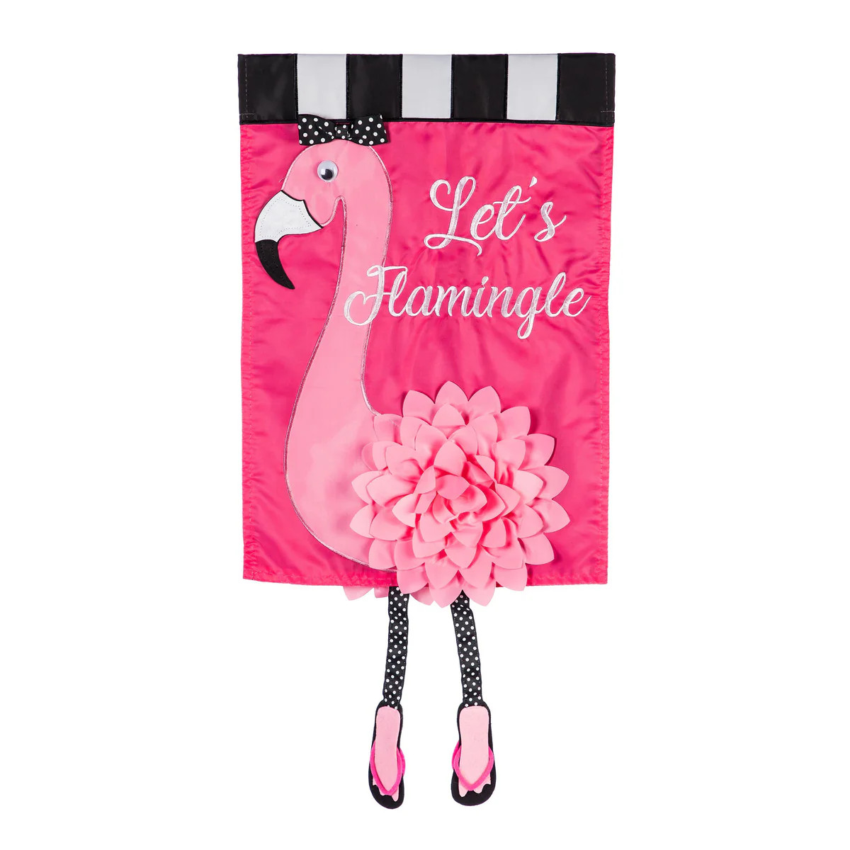 Let's Flamingle AppliqueGarden Flag | My Evergreen