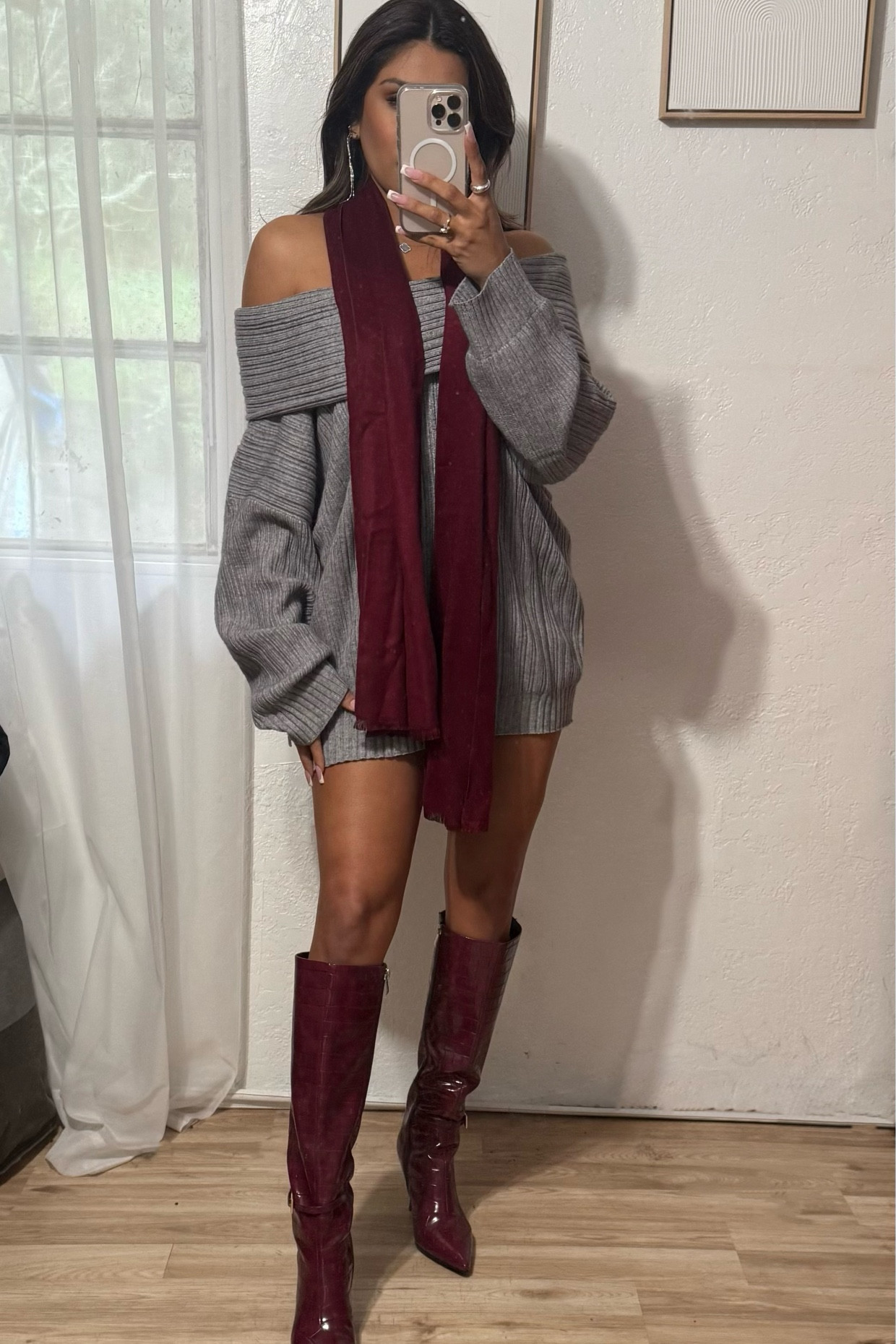 Me and oversized clothes in the winter are inseparable! So stretchy and comfy! 
Oversized sweater turned into dress Wearing size L for that oversized fit🩶

#LTKShoeCrush #LTKStyleTip #LTKSeasonal