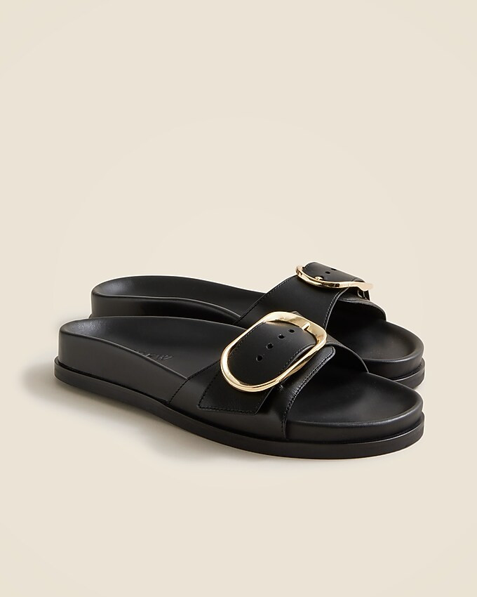 Colbie oversized buckle sandals in leather | J. Crew US