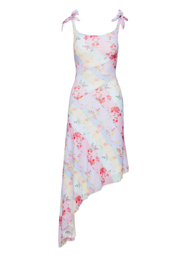 Smitten Asymmetric Maxi Dress Multi | Princess Polly US