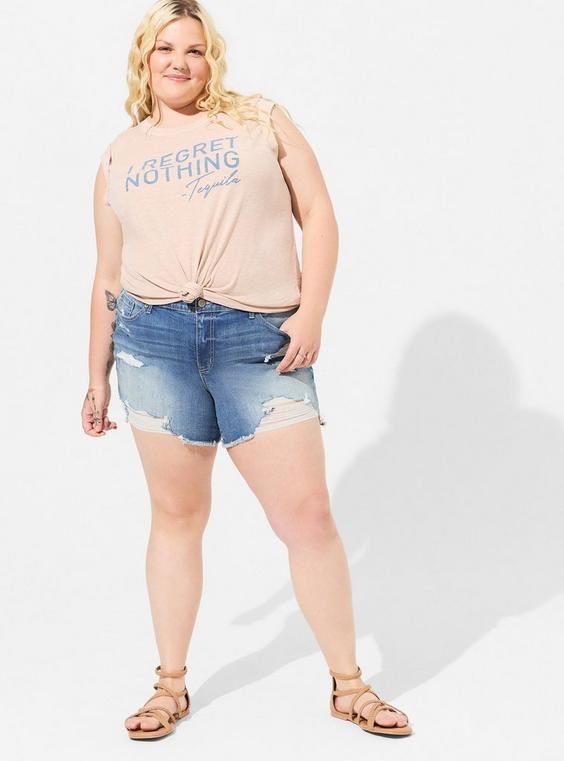 5 Inch Vintage Stretch Mid-Rise Short | Torrid (US & Canada)