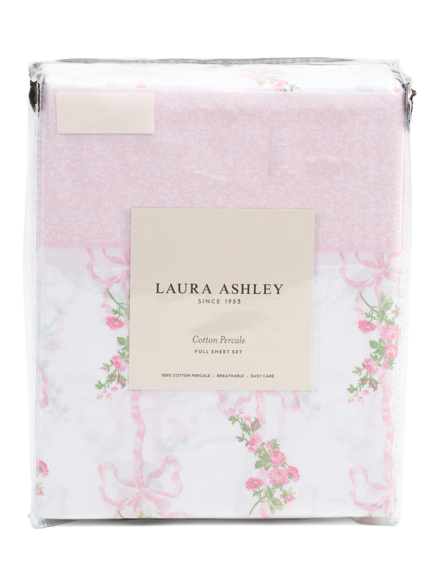 Cotton Percale Floral Ribbon Striped Sheet Set | Bed & Bath | Marshalls | Marshalls