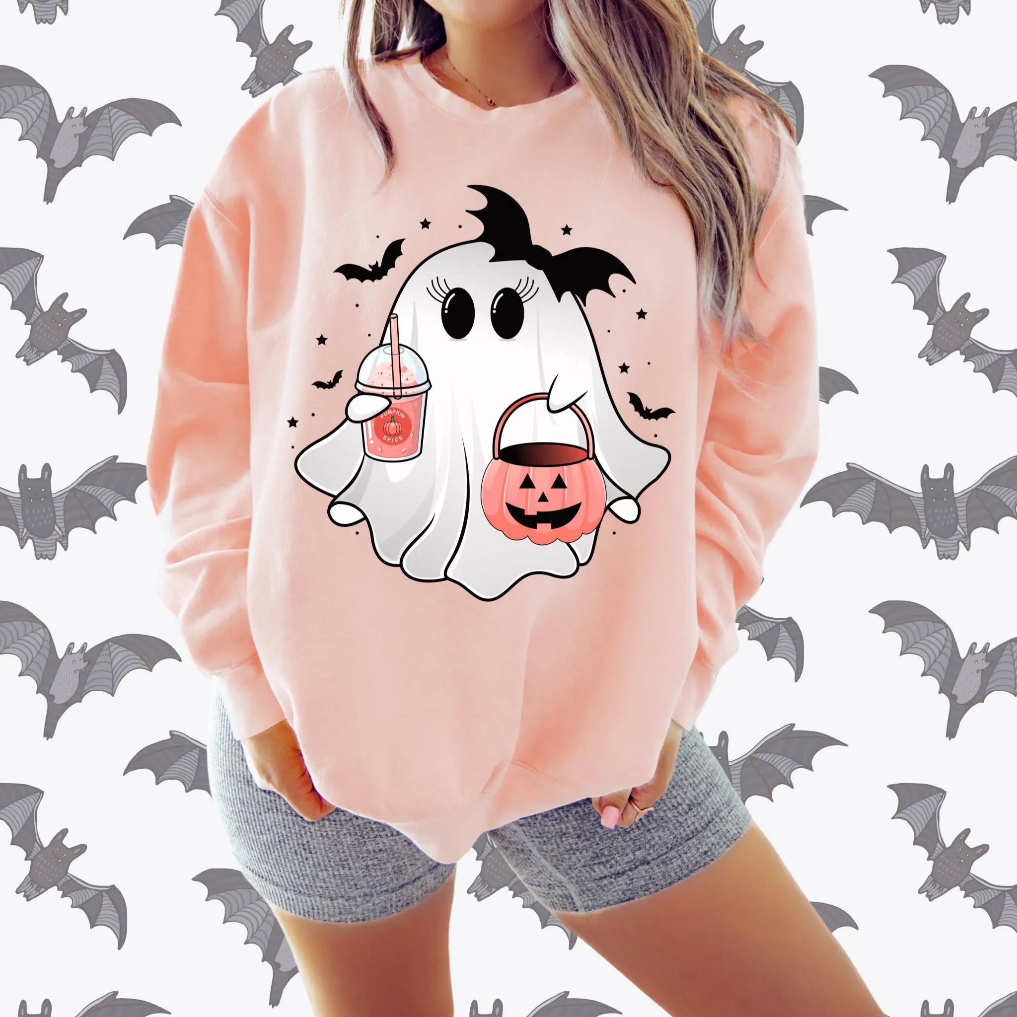 Halloween Ghost Comfort Colors Shirt, Cute Ghost Shirt, Womens Halloween Sweatshirt, Cute Fall Shirt, Spooky Season Shirt, Halloween Gift | Etsy (Global)
