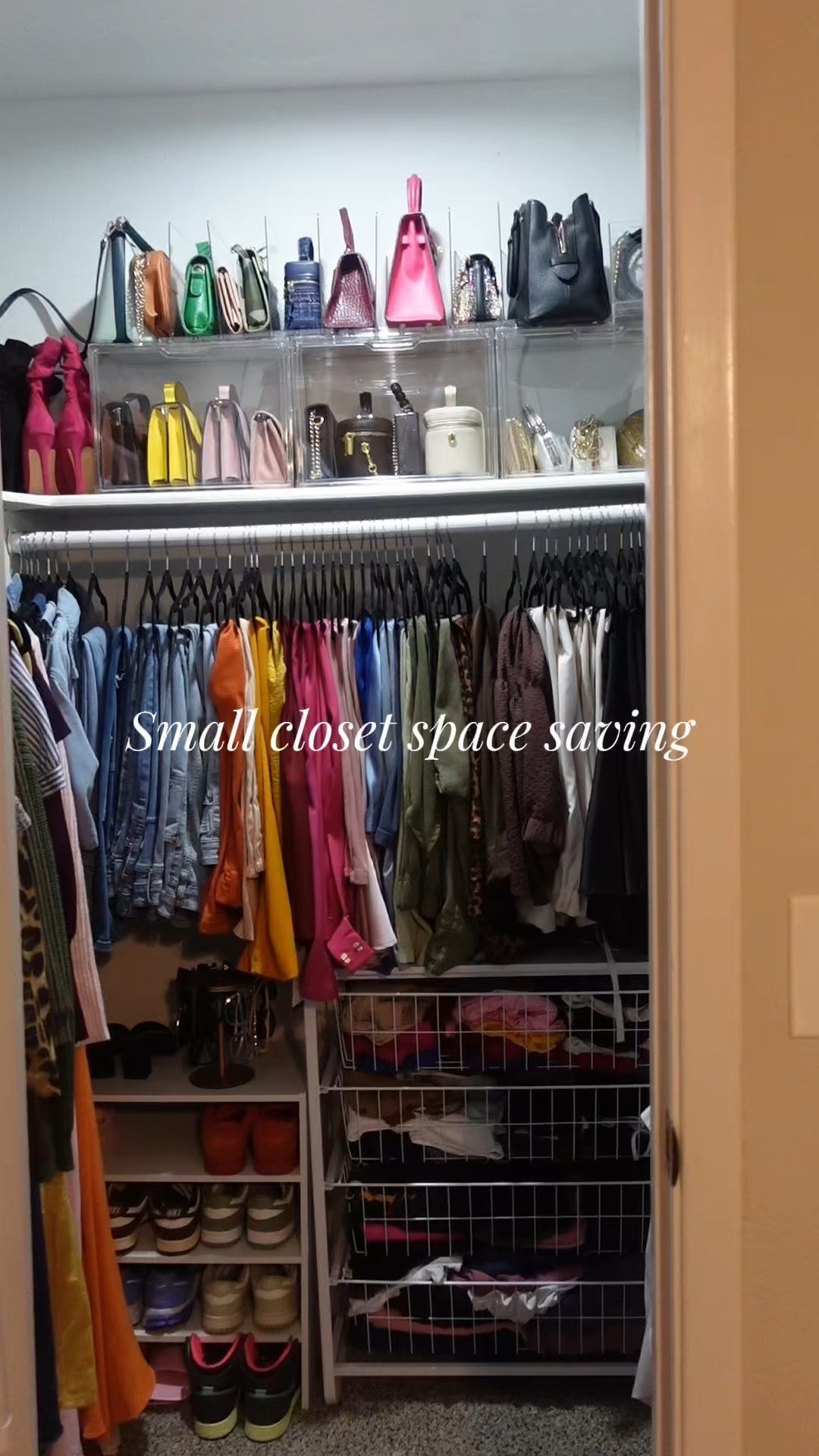 Small closet organization ideas that save space! 
 #smallclosetspace #homeorganization #closetorganization 