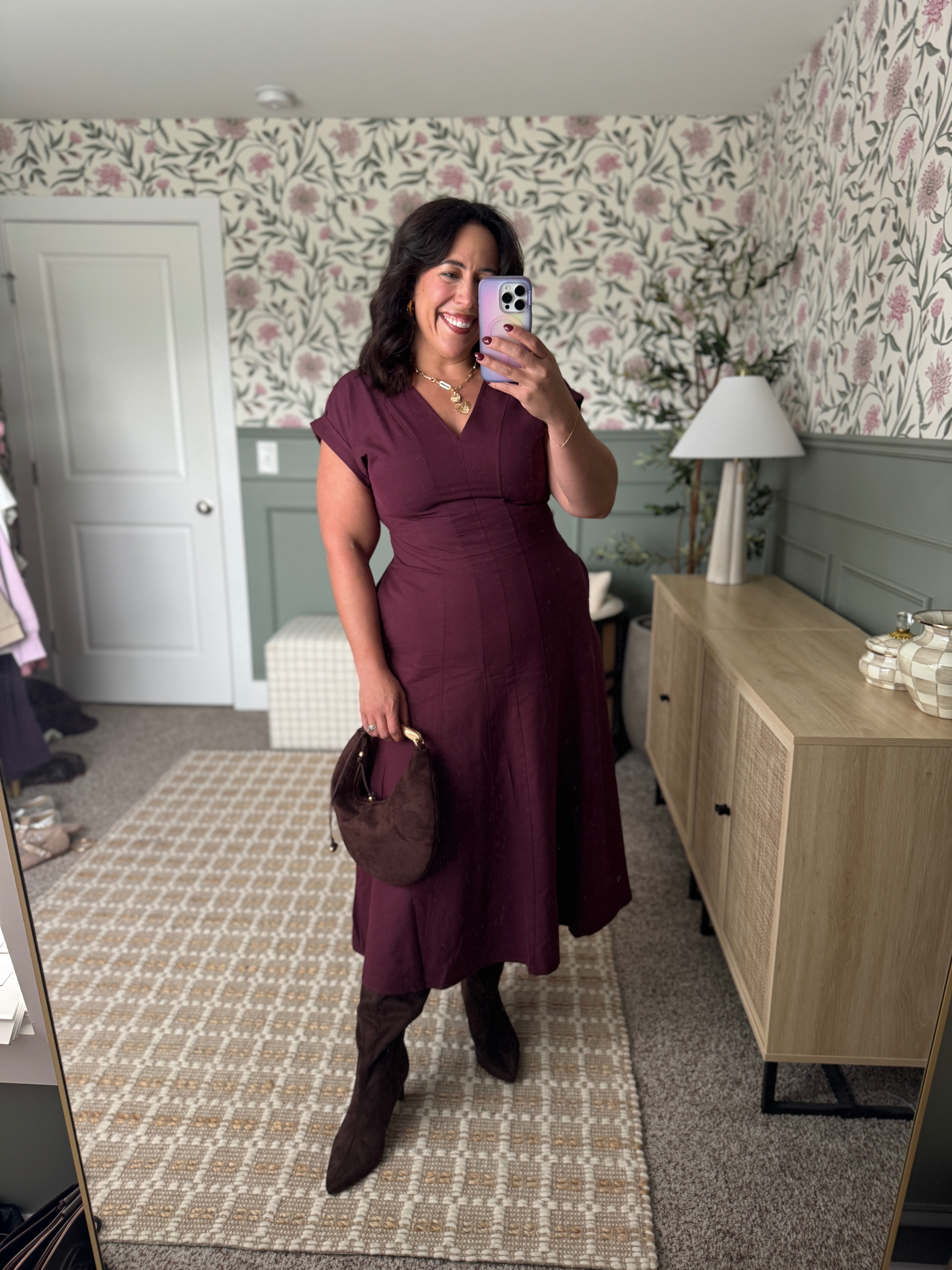 date night dress for fall wearing size large but would size up!  

 #LTKMidsize #LTKFindsUnder50 #LTKFindsUnder100