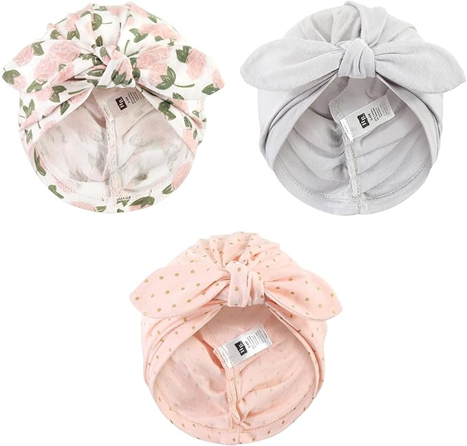 Hudson Baby Baby Girls Turban Cotton Headwraps | Amazon (US)