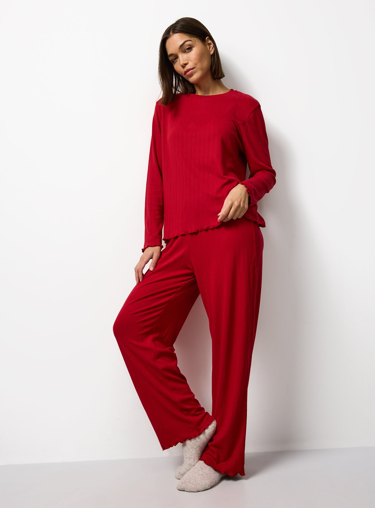 Red Pointelle Pyjamas | Tu Clothing