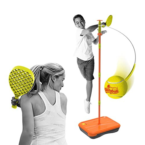 Swingball Tournament - Tether Tennis Game with up to 4 Feet Adjustable Height Pole, Foam Ball, Indoor & Outdoor All Surface Base, Carrying Case, Ages 4+ | Amazon (US)