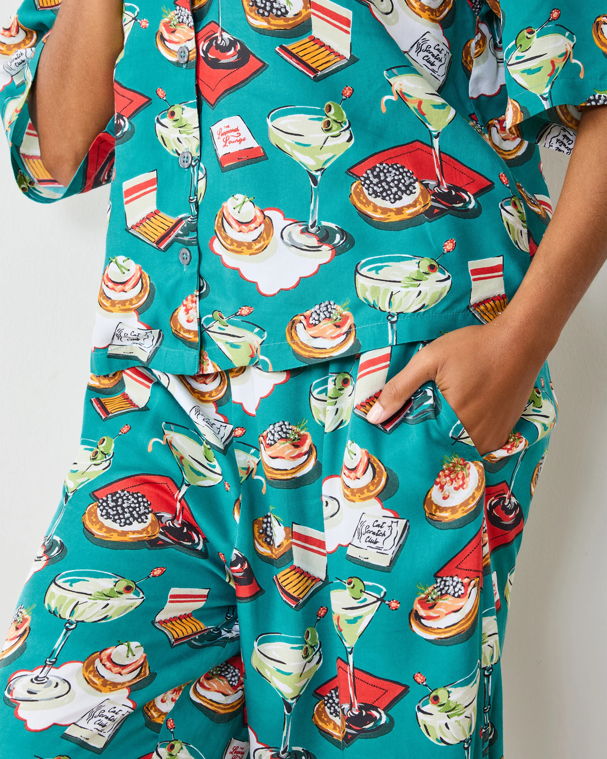 Blinis & Martinis - Eco Satin Wildest Dreams Set - Mid Century Blue | Printfresh