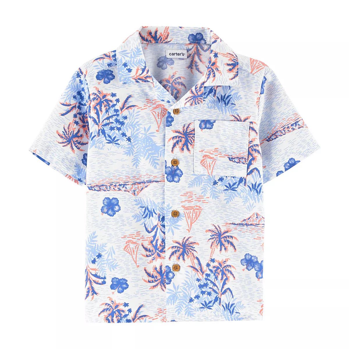 Toddler Boy Carter's Tropical Hawaiian Button Down Shirt | Kohl's