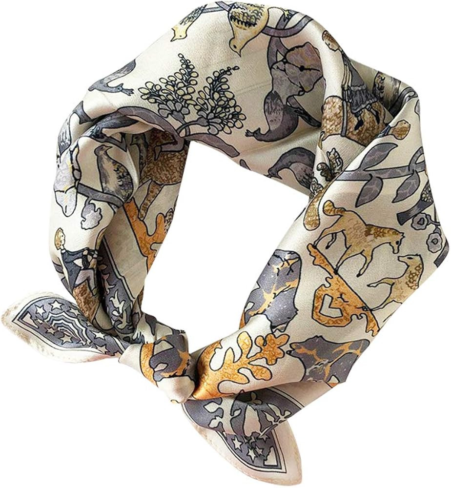 MEISEE 100% Mulberry Silk Scarfs Small Square Scarf 21" x 21" Neck Scarf Breathable Lightweight f... | Amazon (US)