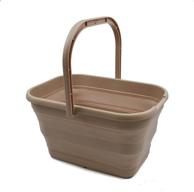 Amazon.com: SAMMART 12L (3.1 Gallon) Collapsible Rectangular Handy Basket / Bucket (1, Apricot) :... | Amazon (US)