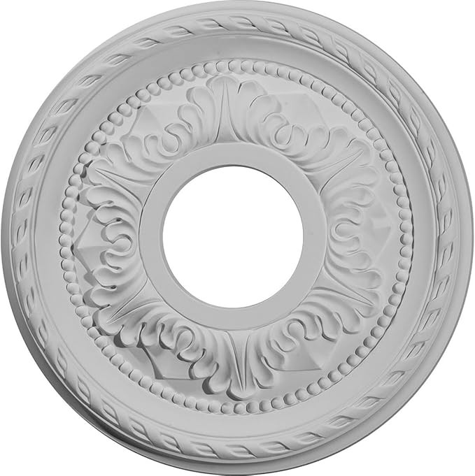 Ekena Millwork CM12PM Palmetto Ceiling Medallion, 12 1/8"OD x 3 1/2"ID x 1"P (Fits Canopies up to... | Amazon (US)
