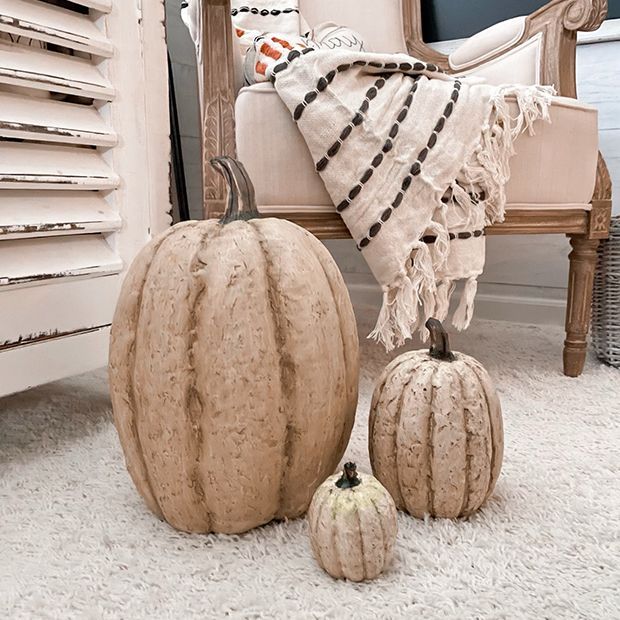 Decorative Paper Mache Pumpkin | Antique Farm House