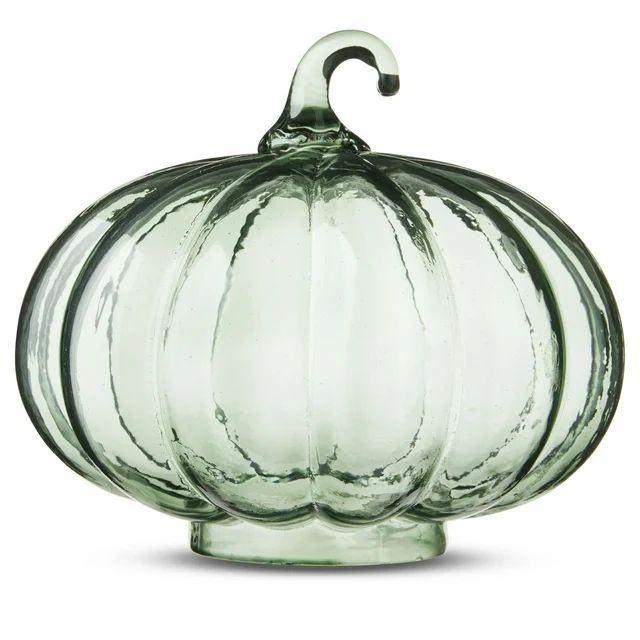 Harvest Green Glass Pumpkin Decoration, 7", by Way To Celebrate | Walmart (US)