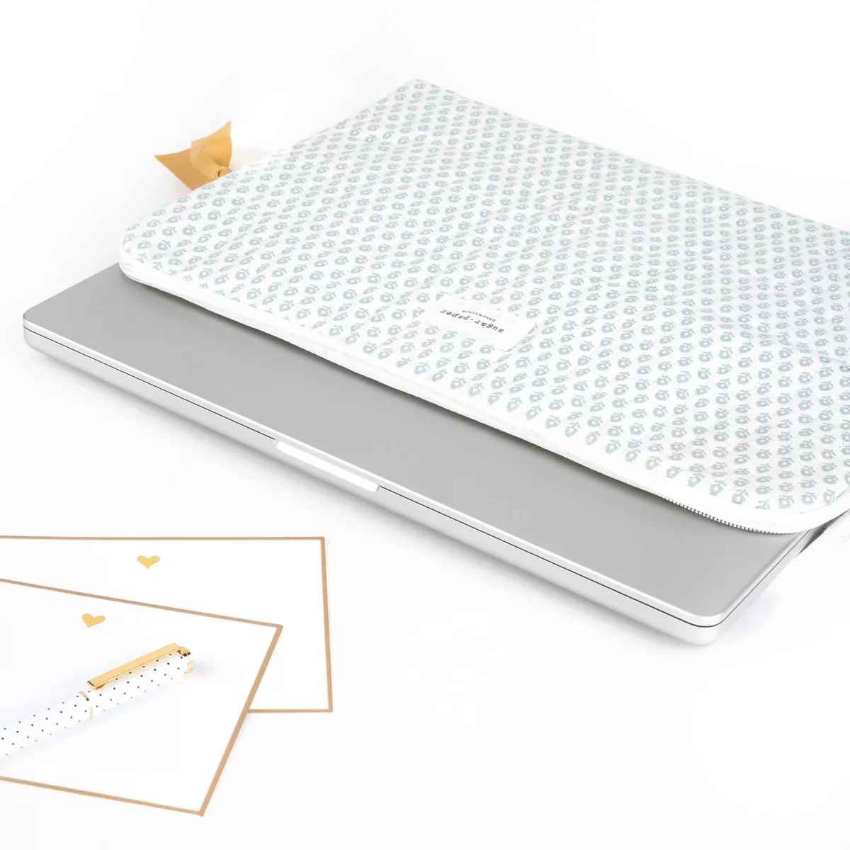 Sugar Paper Essentials Laptop Bag Blue Floral | Target