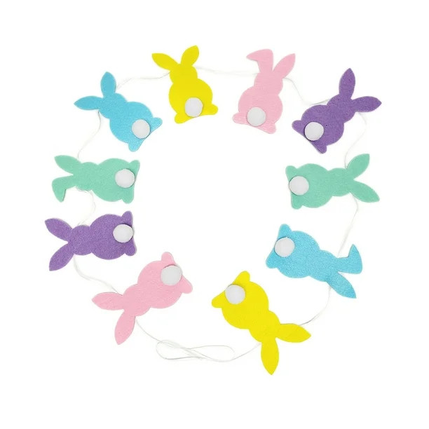 Way To Celebrate Easter Bunny Pompom Garland, 6 Ft. - Walmart.com | Walmart (US)
