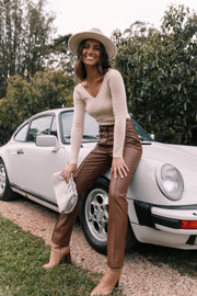 Layah Knit Sweater - Beige | Petal & Pup (US)