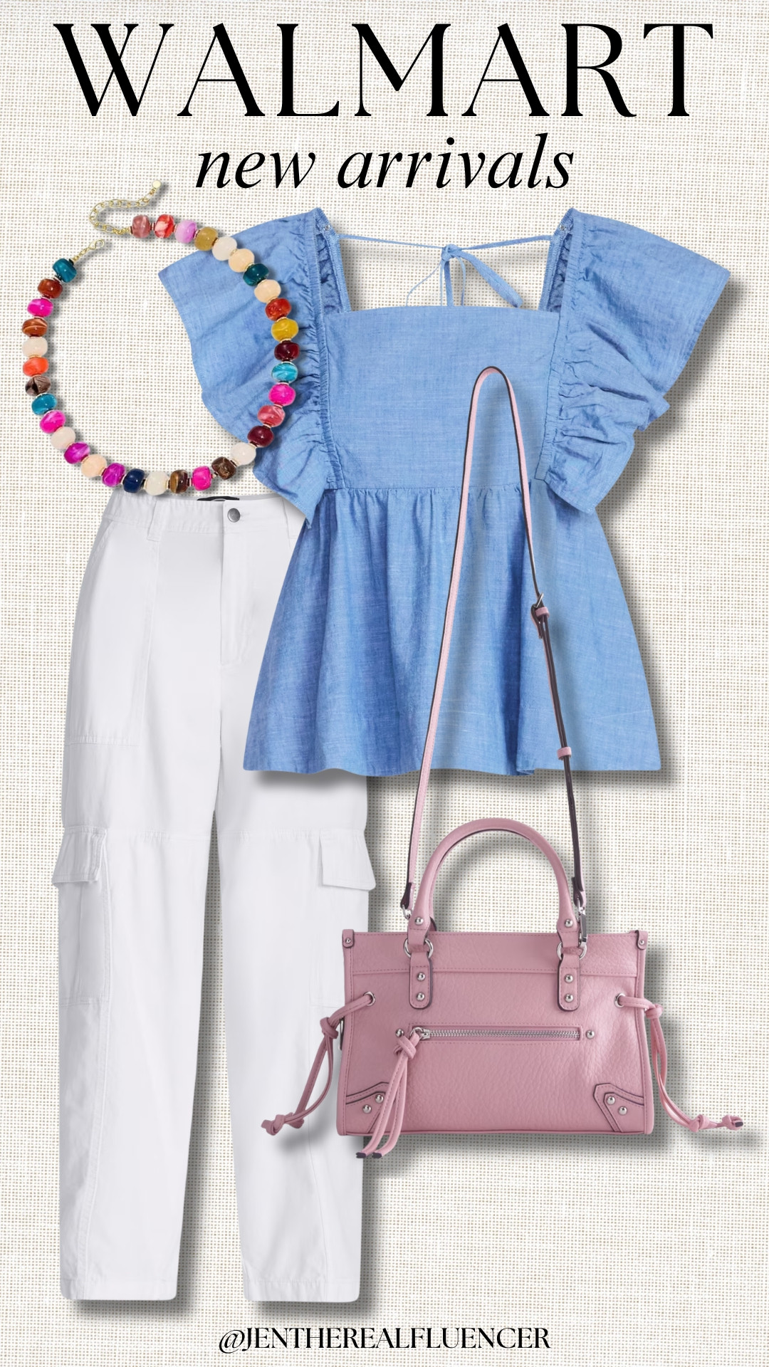 Walmart New Arrivals!

White Cargo Barrel Pant, Chambray Square Neck Cotton Top with Flutter Sleeves, Colorful Beaded Necklace, Rose Square Tote Bag 

 #LTKootd #LTKWorkwear #LTKTravel