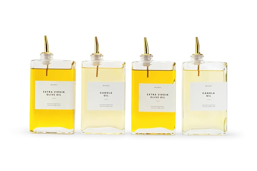 Molimoli Olive Oil Dispenser Bottle for Kitchen, Automatic Pourer, Glass Dispenser for Kitchen, O... | Amazon (US)