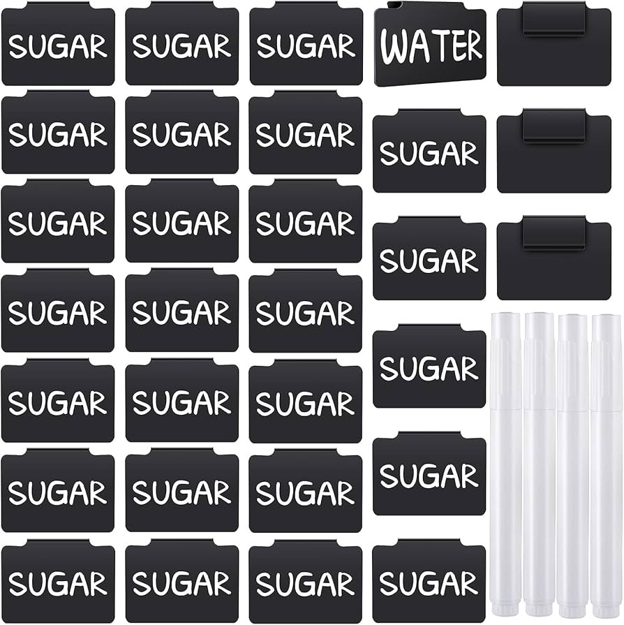 Plastic Basket Bin Label Clip on Removable Basket Label Kitchen Pantry Basket Label Clip with Whi... | Amazon (US)