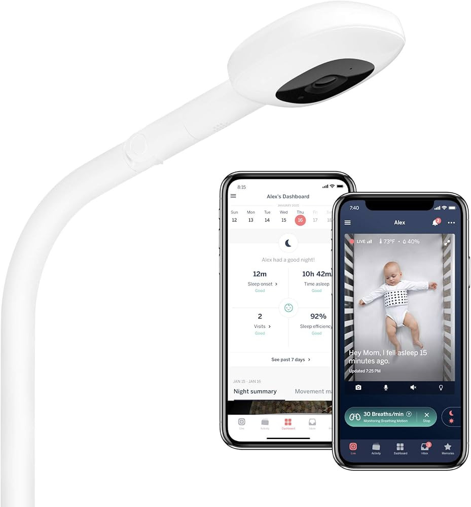 Nanit Pro Smart Baby Monitor & Floor Stand , White | Amazon (US)