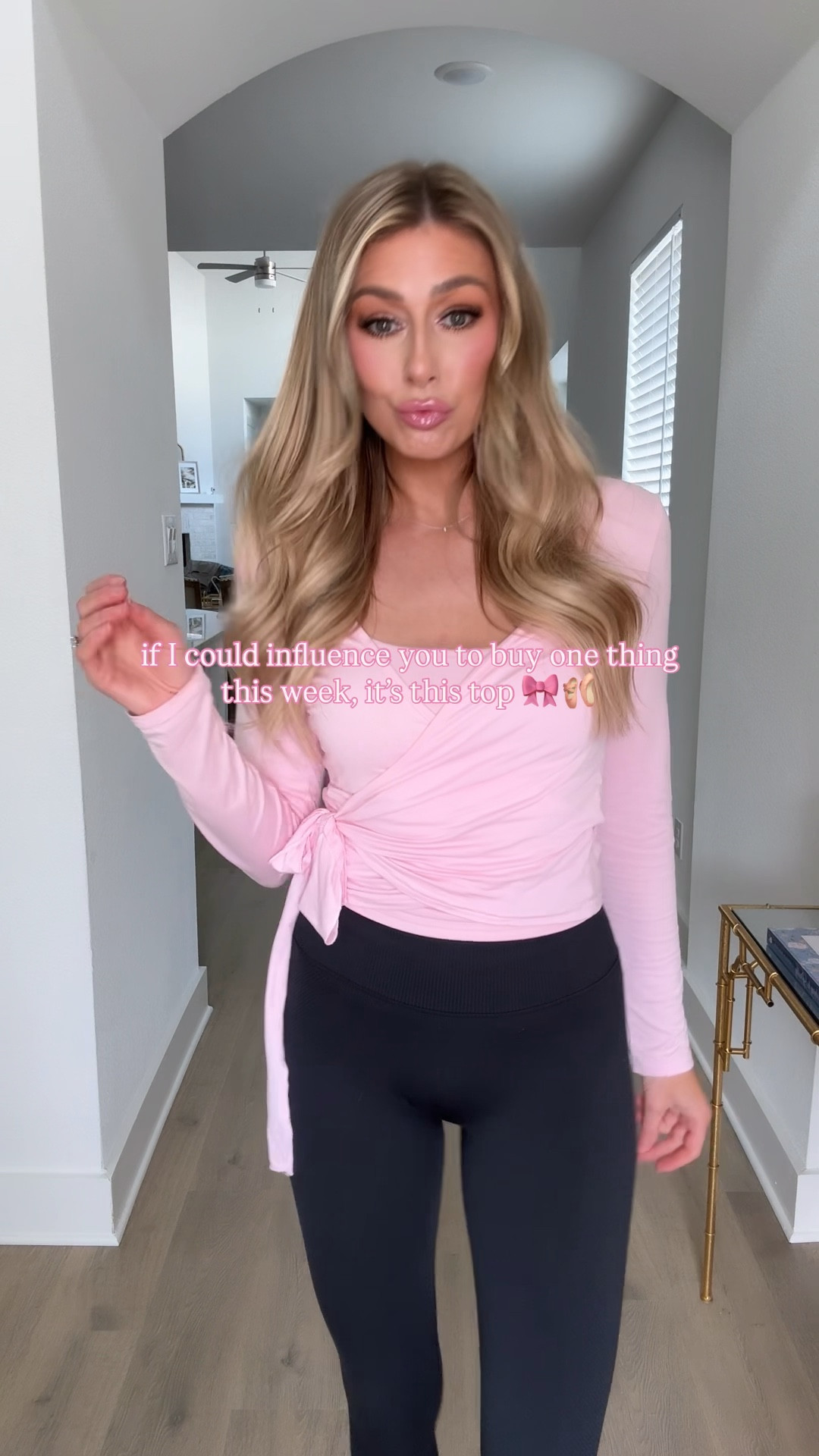 Wrap top, pink outfits, pink activewear, girly style, Pilates ootd 🩰🎀💕🌸

#LTKootd #LTKActive