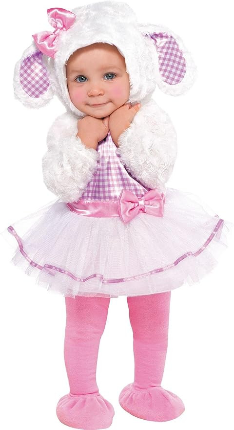 Amscan Baby Little Lamb Halloween Costume for Infants, Includes a Dress, a Hood, Tights and Booti... | Amazon (US)