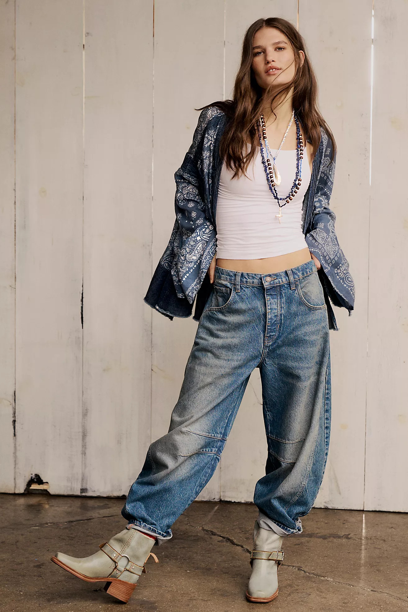 We The Free Good Luck Mid-Rise Barrel Jeans | Free People (Global - UK&FR Excluded)