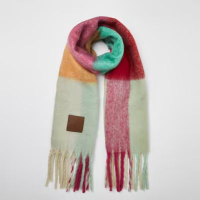 Pink check scarf | River Island (UK & IE)