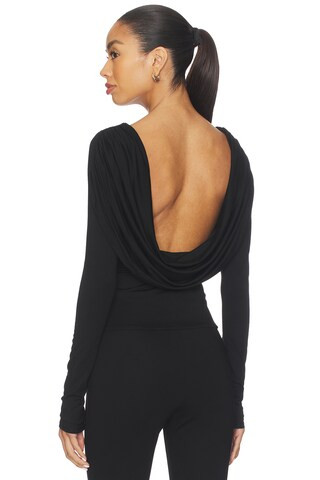 x Emma Leger Evelyn Drape Back Top in Black | Revolve Clothing (Global)