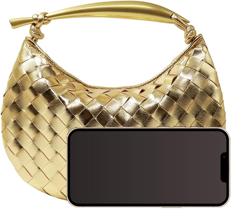 Woven Leather Handbags Woven Hobo Bag Top-handle Shoulder Bag, Dinner Underarm Handmade Purse | Amazon (US)