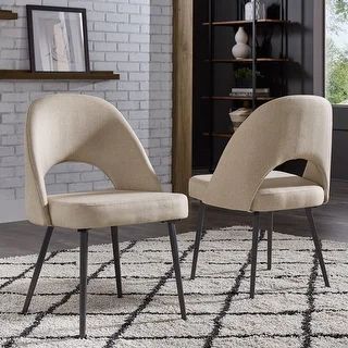 Presley Upholstered Dining Chairs (Set of 2) by iNSPIRE Q Modern | Bed Bath & Beyond