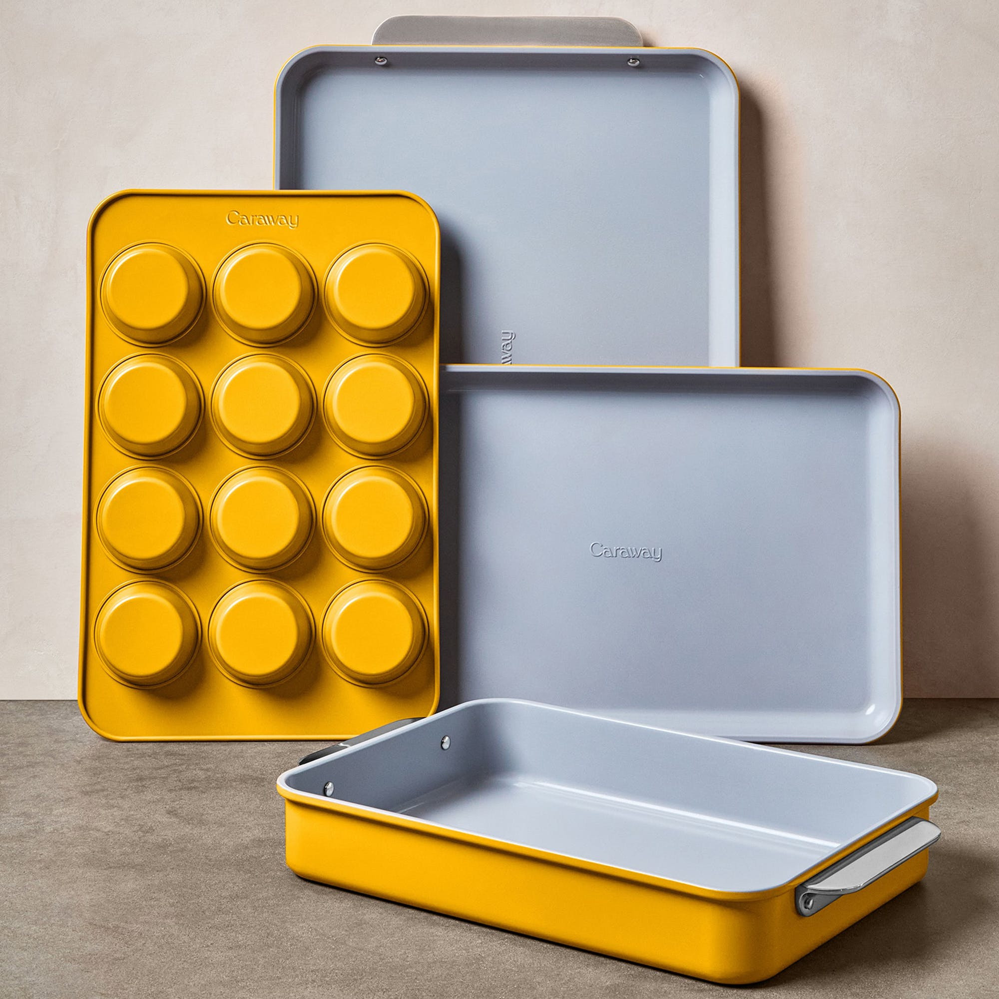 5 Piece Bakeware Set In Marigold | Non-Stick, Non-Toxic, Easy To Clean, Scratch Resistant Ceramic Bakeware | Oven Safe & Durable | Caraway | Caraway