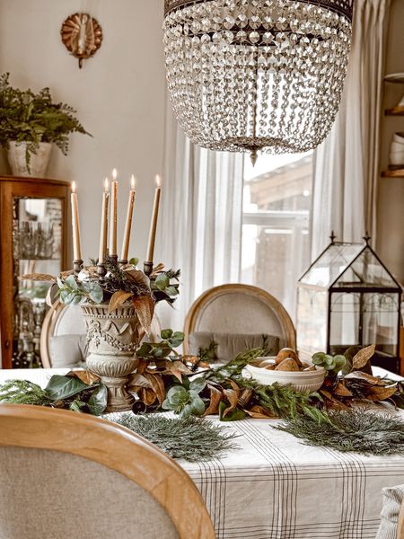 Partridge in a pear tree inspired Christmas dining tablescape. 🍐 

#LTKhome #LTKSeasonal #LTKHoliday