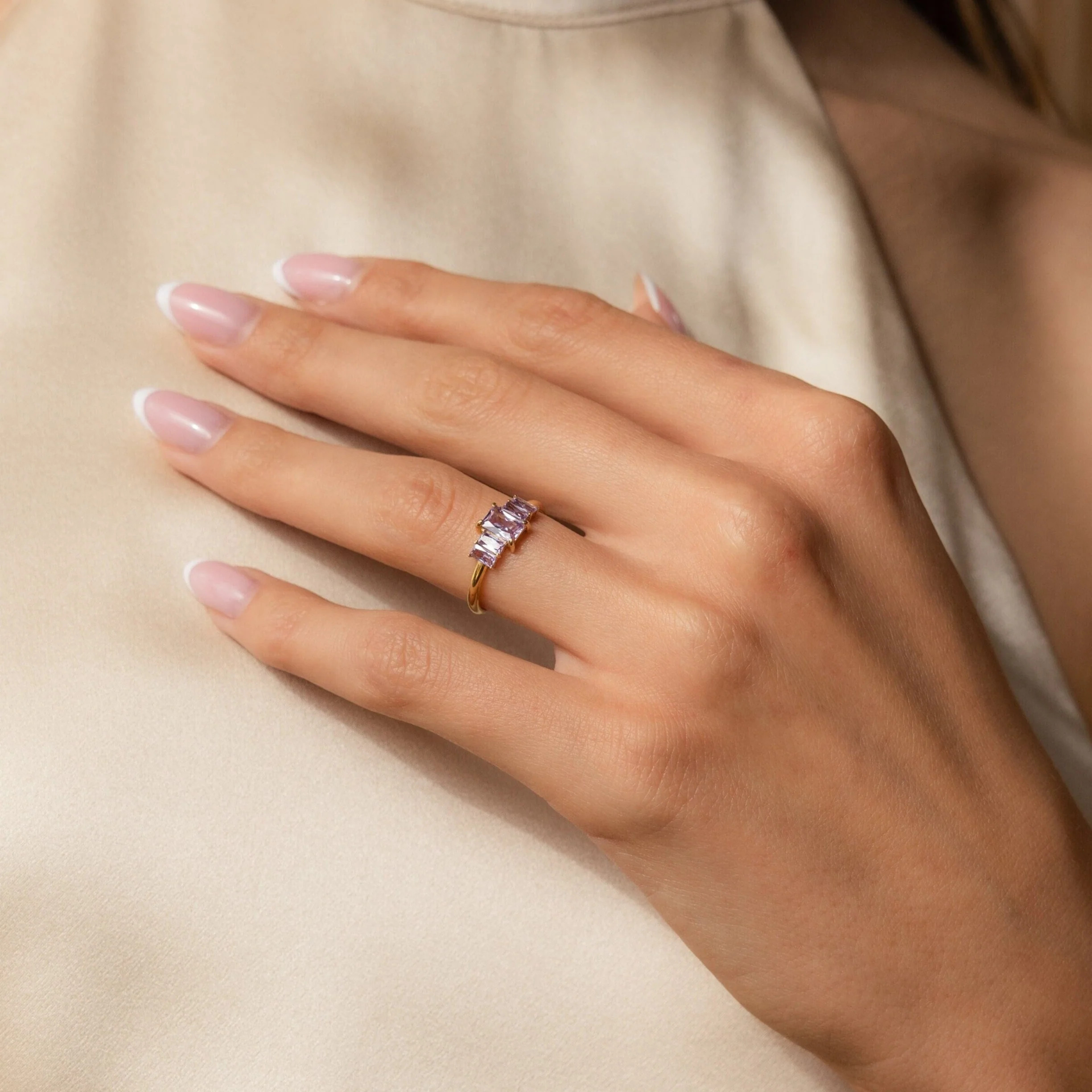 Custom Vintage Art Deco Birthstone Ring | Caitlyn Minimalist | Caitlyn Minimalist