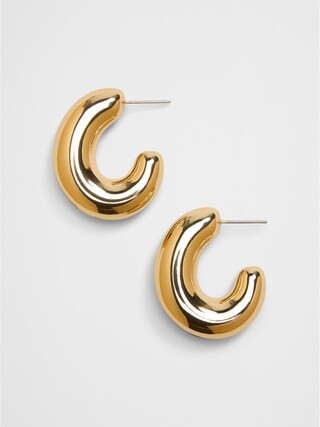 Puffy Half Hoop Earrings | Banana Republic Factory