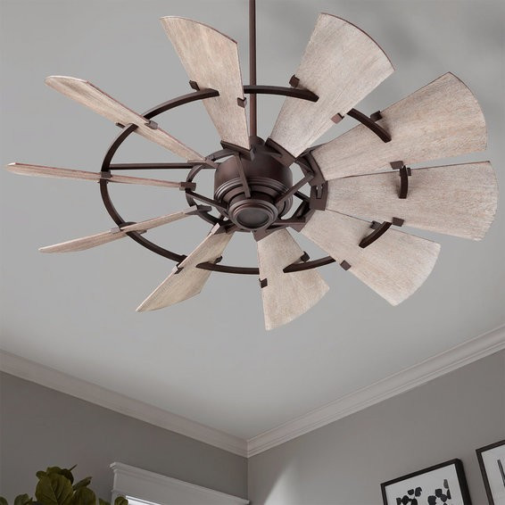 52" Rustic Windmill Ceiling Fan | Shades of Light