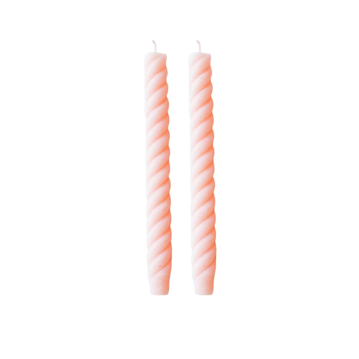 Rope Taper Candles, Blush | Hammett