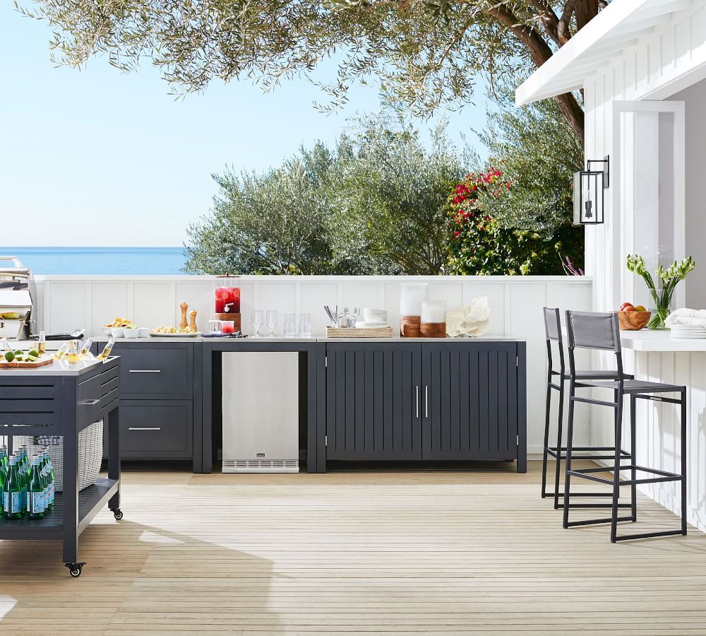 Build Your Own - Indio Metal Outdoor Kitchen, Slate | Pottery Barn (US)